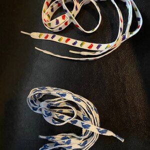 Vintage 80s decorative retro shoelaces